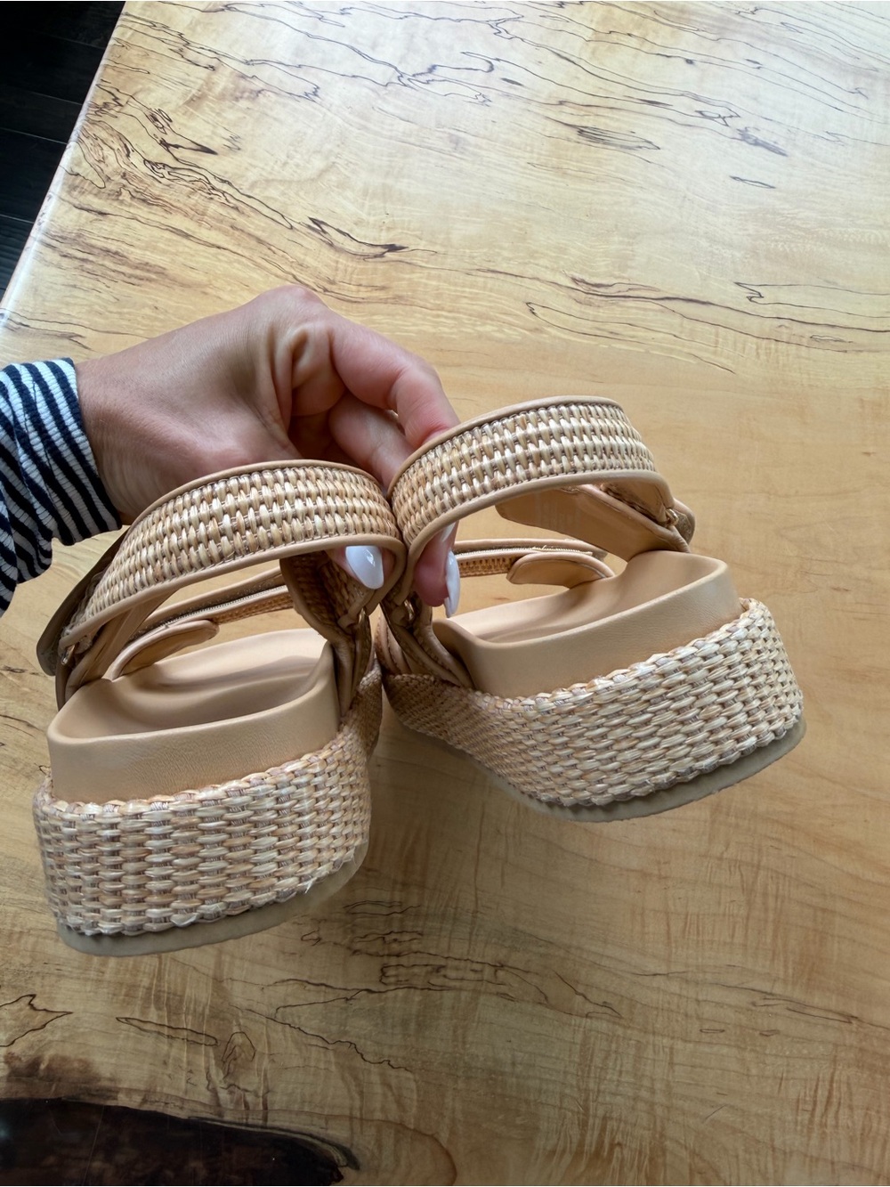 Tory Burch- Kira Sport Sandal - Tan Woven Platform- worn once - Picture 7 of 10